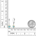 thumbnail image 3 of Gem Stone King 925 Sterling Silver and 10k Yellow Gold Swiss Blue Topaz Drop Dangle Earrings for Women (1.10 Cttw, Heart Shape 5MM), 3 of 4