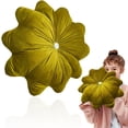 thumbnail image 2 of 18 Inch Velvet Round Throw Pillow case, Decorative Shaped Cushion For Sofa,Couch,Vanity Chair, Bed, Living Room Accent,Soft Home Decor Pillow(Style G), 2 of 5
