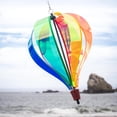 thumbnail image 3 of In the Breeze 0973 — Rainbow Iridescent 6-Panel Hot Air Balloon — Vibrant, Shiny Hanging Outdoor Wind Spinner, 3 of 6