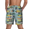 thumbnail image 4 of Uemuo Hawaiian Style Pattern Mens Swim Trunks Quick Dry Board Shorts with Mesh Lining, Stretch Beach Shorts Quick Dry No-Chafing Board Shorts-Medium, 4 of 9