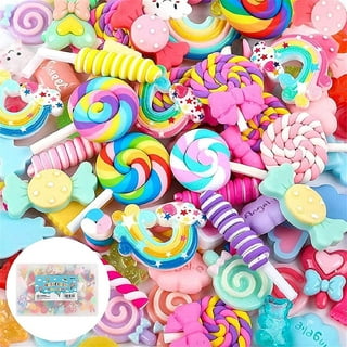 200 Pcs Slime Charms Cute Set , Bulk Mixed Resin Flatback Fake Candy Charms  Assorted Sweets Slime Beads Making Supplies for DIY Craft Making and