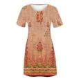 thumbnail image 3 of Cameland Robe d'Été pour Femme, Mode Bord de Mer, Décontractée, Imprimée, à Manches Courtes, à Col Rond, 3 of 4
