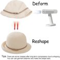 thumbnail image 2 of OwnShow Summer Cloche Bucket Hat for Women Packable UV Protection Beach Sun Hats Beige, 2 of 6
