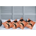 thumbnail image 6 of Ambesonne Orange Throw Pillow Cover 4 Pack, Basketball Dunk Athlete, 24", Pale Orange Black, 6 of 6