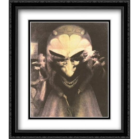 Gossip 2x Matted 28x32 Large Black Ornate Framed Art Print by Witherspoon