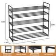 thumbnail image 4 of 5 Tiers Shoe Rack,Shoe Organizer Storage 31.5" Vertical Shoe Shelf Shoe Rack Organizer for Entryway, Closet, Garage, Bedroom,Cloakroom, 4 of 7