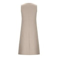 thumbnail image 5 of Kaemgyyd Womens Summer Dresses Comfy Crew Neck Sleeveless Sundresses Plus Size Tank Dress Fashion Outfits with Button, 5 of 7