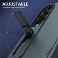 thumbnail image 2 of ELEHOLD for Samsung Galaxy Z Fold 3 Rugged Stand Case with Built-in HD Screen Protector Hinge Protection Foldable Bracket Kickstand Rugged Shockproof Full Body Cover for Galaxy Z Fold 3,Gray, 2 of 7