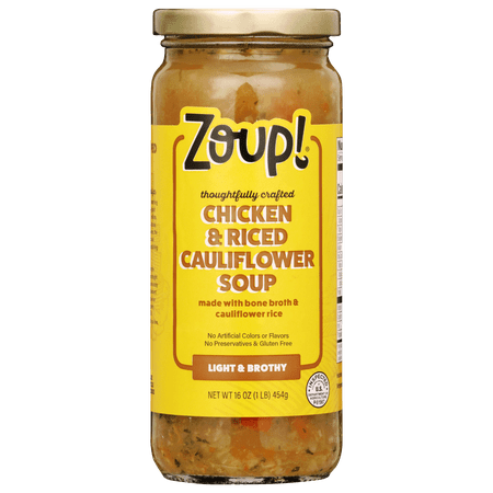 Zoup! Chicken and Riced Cauliflower Soup, Shelf-Stable, 16 oz
