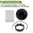 thumbnail image 7 of Unique Bargains 2" 52mm Tachometer Gauge Colorful Digital & Pointer RPM Tachometer Tach Gauge 0-10000RPM w/ Bracket Universal Tachometer Car Vehicle Automotive DC 12V, 7 of 7