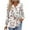 White, variant on Women's 2025 Fall Pleated V-Neck Blouse Maple Leaf Season Versatility Ice Rink To Office Transition Button Down Shirt Loose Fit Casual Top Long Sleeve Breathable Poly-Cotton Orange XL