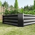 thumbnail image 3 of Raised Garden Bed Outdoor, 6×3×1ft , Metal Raised Rectangle Planter Beds for Plants, Vegetables, and Flowers - Black, 3 of 15