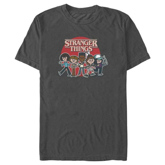 Netflix Men's Stranger Things Cartoon Gang Graphic T-Shirt