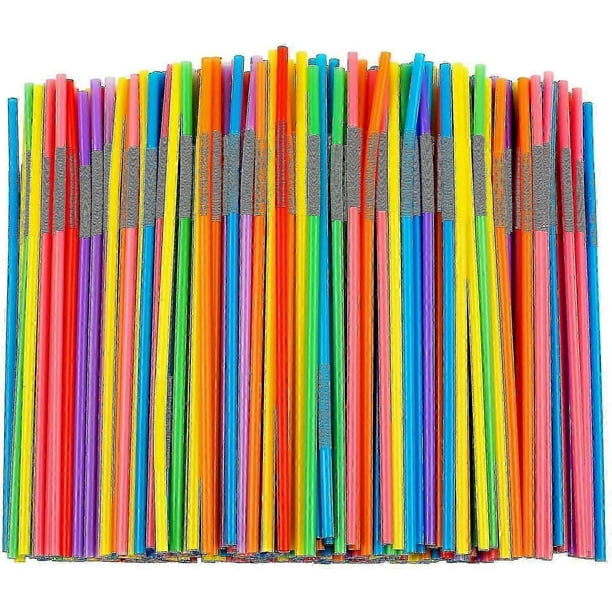 BPA-Free Disposable Bendy Straws: Colorful Flexible Plastic Drinking Straws (100/300/500/1000 Pcs)