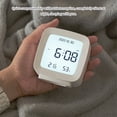 thumbnail image 3 of Reloj digital Yuarrent ABS Control de voz LCD Color sólido Blanco, 3 of 6