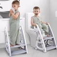 thumbnail image 1 of Asiento para ir al baño y taburete para niños pequeños PRIMLECT Grey, 1 of 7