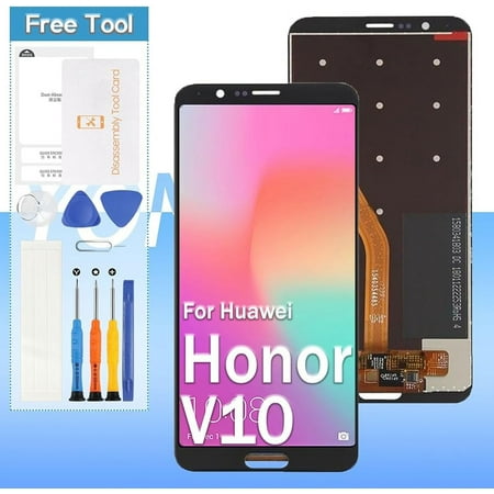 LCD Touch Screen Replacement for Huawei Honor View 10/V10 | 5.99'' LCD Display | Black | Tools Included