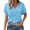 *Light Blue, variant on VBVC Women's Cotton Linen Short Sleeve Blouse , Ladies' Loose Fit Summer Tunic Top , Casual V Neck Work Shirts For Women, S-2XL