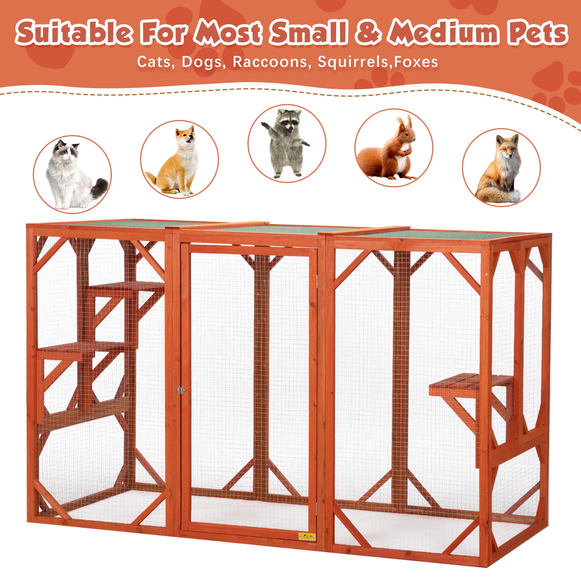 Coziwow Cat Enclosure Catio Cat House Cage Shelter Outdoor W