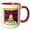 Red/White, variant on 3drose, Photo of Tibet Flag Button, 11oz Two-tone Black Mug