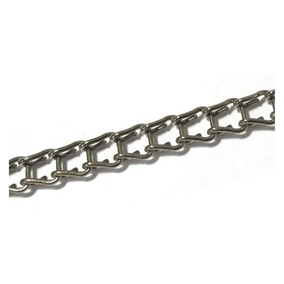 Ladder Chain 5ft - Silver Plated Stainless Steel - 1/4" Decorative Chain for Hanging Glass, Crafts, & Projects - Strong Brass-Plated Link Chain