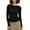 Black, variant on Weardear Womens Long Sleeve Stretch Crewneck Ribbed T-Shirt Slim Fit Casual Basic Tops