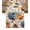 Light, variant on Table Runner 90 Inches Long for Kitchen Dining, Orange Blue Pumpkin Fall Dresser Scarf Farmhouse, Dining Table Decorations for Wedding/Parties, Thanksgiving Eucalyptus Leaves 13 x 90 In