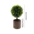 thumbnail image 3 of RuiJiao Artificial Green Grass Ball Potted, Fake Shrubs Ball Plant Decoration, Faux Small Boxwood Topiary, Home Office Desk Table Room, 3 of 6