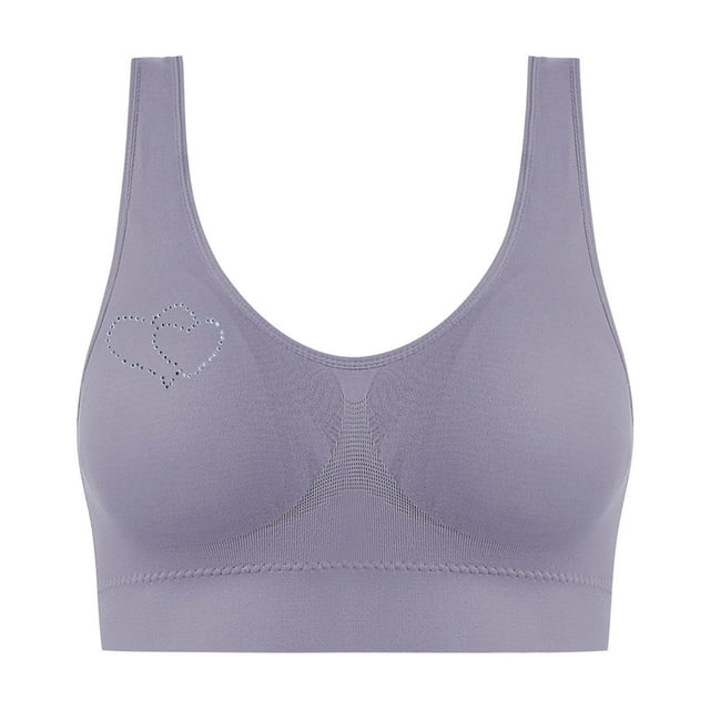 Women's Adjustable Ribbed Bra - Wireless Seamless Bralette | Lightweight Full Coverage with Wide Straps for Large Bust Support