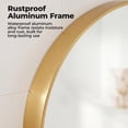 thumbnail image 5 of Alvantor Round Mirror, HD Anti-Fog Vanity Mirror, Gold/Black, 20/24/30 inch, 5 of 7