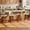 Beige, variant on CDCASA Swivel Bar Stools Set of 2, 26 Inch Counter Height Bar Stools with High Backrest, Linen Wood Upholstered Modern Barstools for Kitchen Counter, Green