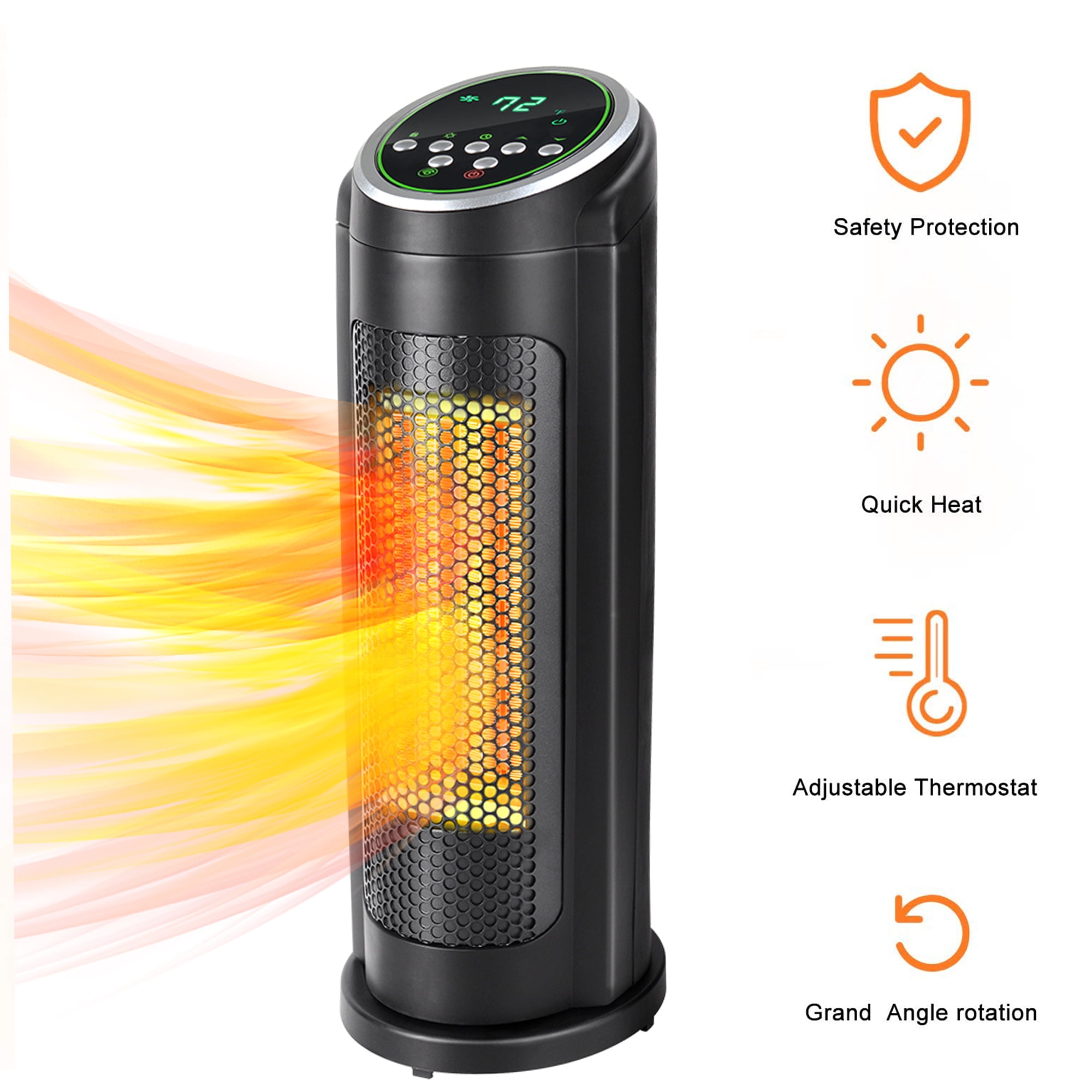 SEGMART 1500W Infrared Heater, 2021 Upgraded 16" Personal Heater with