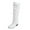 White, variant on Wide Width Boots for Women Faux Leather Knee High Flat Slouch Boots Mid Calf Round Toe Booties Winter Dressy Shoes White & Size 7