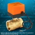 thumbnail image 4 of Válvula de bola motorizada de 2 vías CA 220V 3 cables eléctricos de latón ANGGREK  Otros, 4 of 8