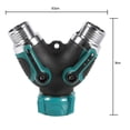thumbnail image 1 of Manguera de jardín Splitter 2 vías para Trabajo Pesado, NPT 3/4" Y Hose Connector Adapter Water Valve Suministros de riego Conector Y válvula Divisor de Manguera Ecomeon no, 1 of 5