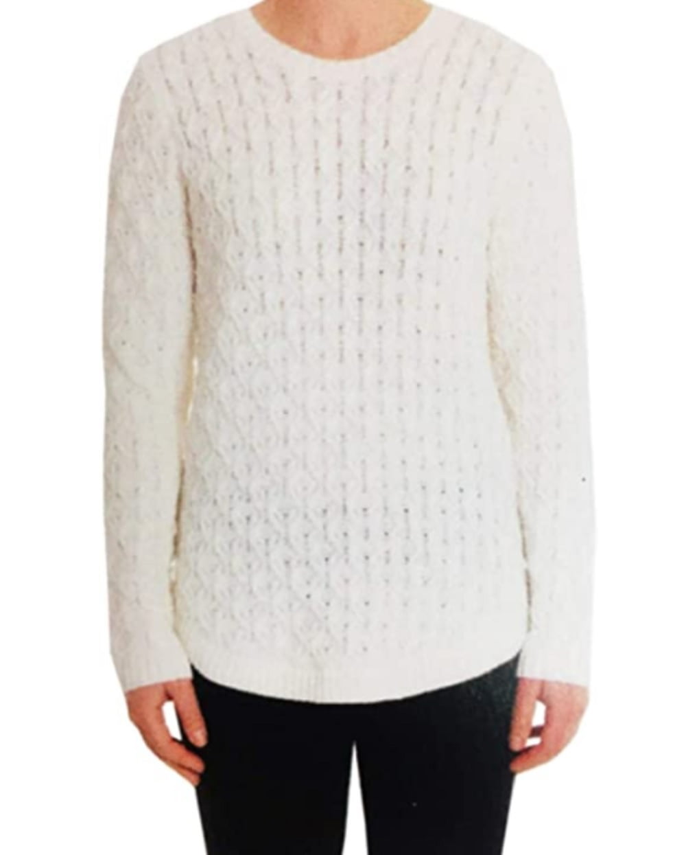 women's cotton fisherman knit sweater