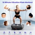 thumbnail image 2 of Airfind Vibration Plate Exercise Machine for Lymphatic Drainage, Full Body Workout Vibration Platform with Bluetooth Speaker,2 Loops and 5 Resistance Bands for Home Exercise Gym,450lb Capacity,Black, 2 of 9