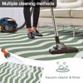 thumbnail image 5 of Sage Green Striped Outdoor Rug 5x8 Ft - Reversible Patio Rug Outdoor Camping Rugs, Modern Waves Abstract Water Ripple Washable Indoor Outdoor Area Rugs, Non-Slip Outdoor Carpet Runner for Deck/Porch, 5 of 8