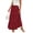 Red, variant on Qiopertar Women's A-Line Skirts Elastic Waist Long Maxi Skirts Solid Color Casual Loose Comfy Flowy Pleated Midi Skirts, Light Blue XL