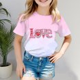 thumbnail image 2 of Godom Girls' Short Sleeve Shirts Casual Daily Shirt for Kids Girls Summer Tops, 2 of 4
