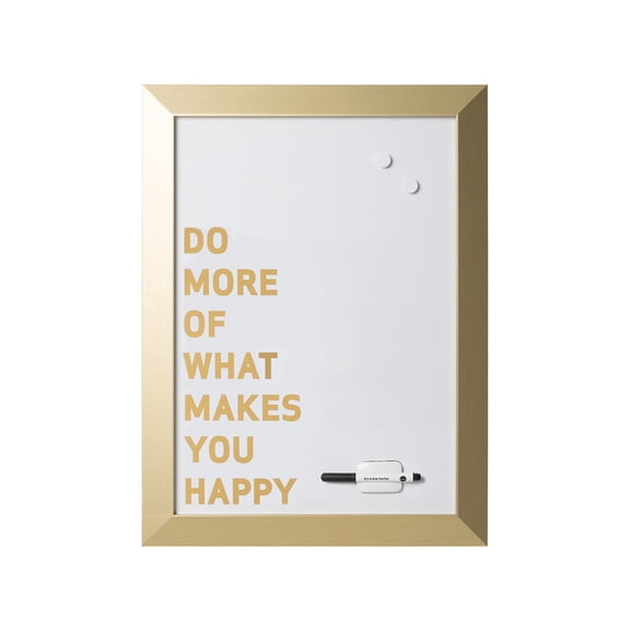 Magnetic Dry Erase Quote Board DO MORE... Quote Gold Metallic Frame 18 X 24