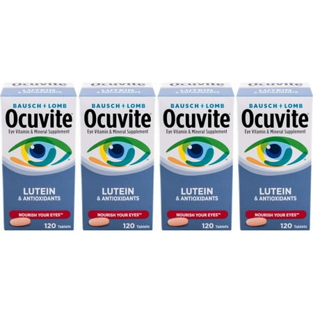 4 Pack - Bausch & Lomb Ocuvite Eye Vitamin & Mineral Supplement with Lutein 120 Ea