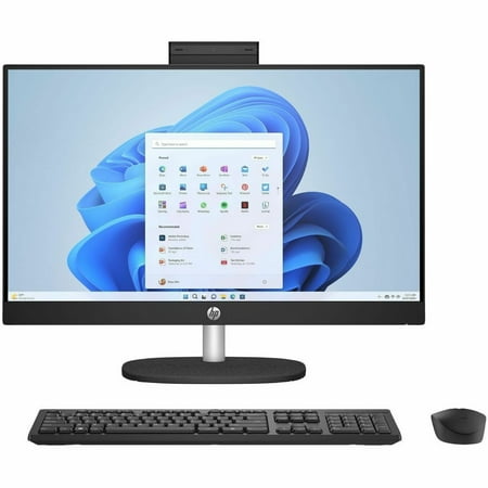 HP 23.8 inch Touch All-in-One Desktop PC 24-cr0140 AMD Ryzen 5 7520U 16GB RAM 1TB SSD Win 11 Home Jet black - Jet black