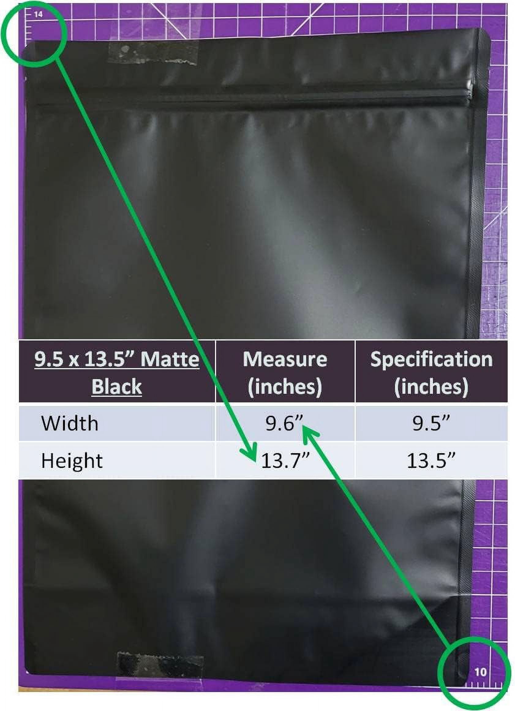 50x Mylar Standbeutel Mit Fenster & Reißverschluss – 9x13 Cm, Schwarz, Wiederverschließbar Für Lebensmittel, Kaffee, Nüsse & Snacks