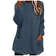 thumbnail image 2 of Puntoco Mujeres Cuello Redondo Otoño e Invierno Suelto Bolsillo Sólido Cálido Manga Larga Tops Puntoco Puntoco-3996, 2 of 6