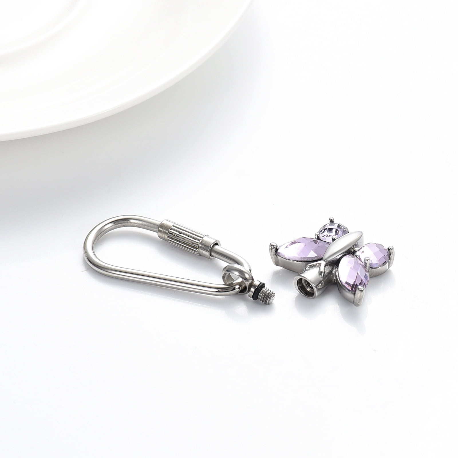 Constantlife Cylinder Urn Keychain For Ashes - Angel Wing Memorial Pendant Keepsake With Funnel & Gift Box