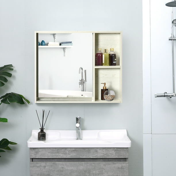 kleankin Medicine Cabinet with Mirror Wall Mounted Bathroom