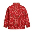 thumbnail image 5 of Uorisanigo Kids Girls Sweatshirt Casual Christmas Candy Cane Long Sleeve Pullover Top Quarter Zipper Cropped Sweatshirt for Teen Girl School Athletic Tops Fall Fashion Outfits Clothes, 5 of 7
