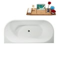 thumbnail image 6 of 67" Streamline B-404-156-CH Soaking Freestanding Tub and Tray With Internal Drain in Polished Chrome, 6 of 10