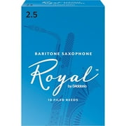 Royal by D'Addario Baritone Sax Reeds, Strength 2.5, 10-pack